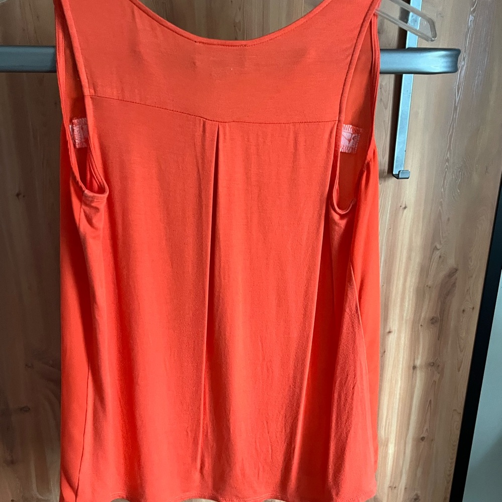 Women's Orange Sleeveless Top